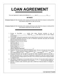 40 simple loan agreement templates free  templatelab business proposal template for bank loan excel