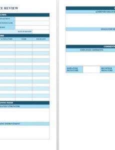 annual employee review template  hq printable documents annual performance management template