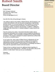 board director cover letter examples  qwikresume board of directors proposal template example