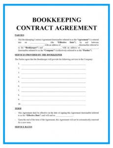 editable free bookkeeping services agreement template  printable templates accounting service accounting proposal template