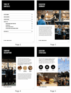 free food truck business plan template  venngage food truck business proposal template excel