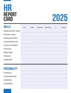free hr report card template in adobe photoshop adobe illustrator  template hr performance management template word