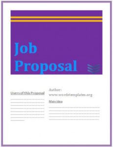 free job proposal template  free word templates proposal for new position template word