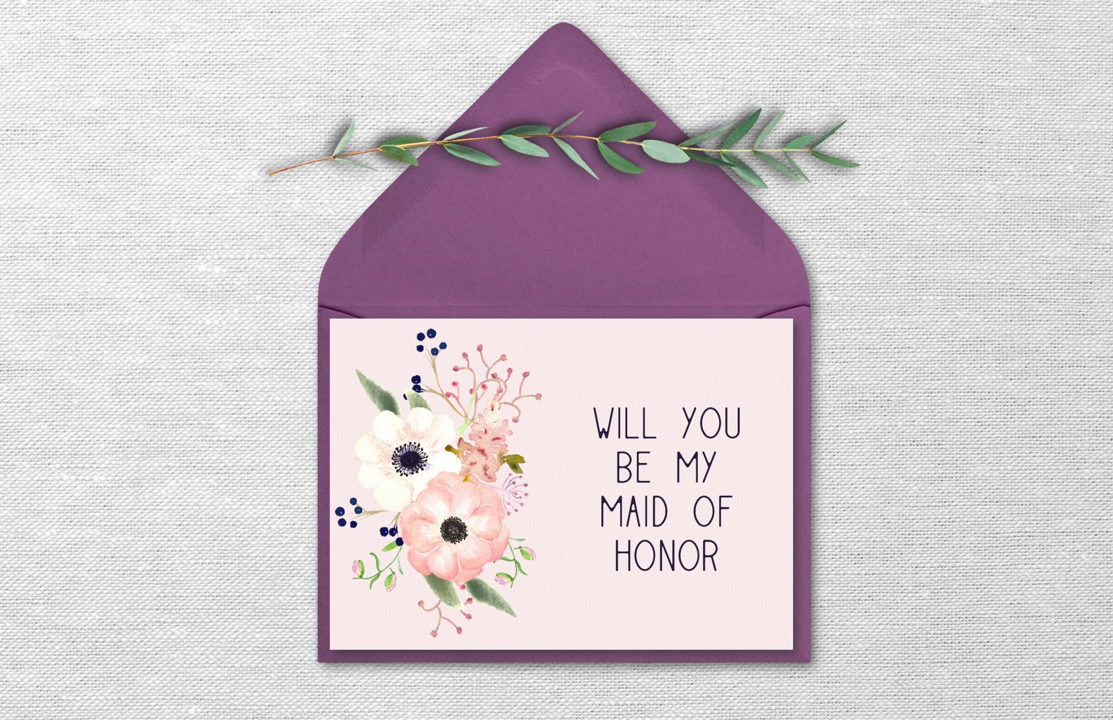 free maid of honor proposal card digital  etsy maid of honor proposal template pdf