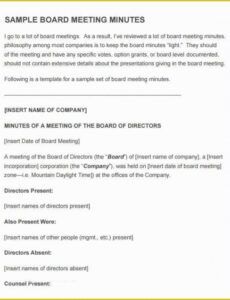 printable board of directors meeting minutes template free of 15 board meeting minutes templates google board of directors proposal template example