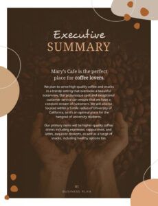 printable coffee shop  business plan template  visme coffee shop business proposal template doc