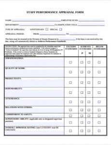 printable free 9 employee performance appraisal form templates in pdf annual performance management template word