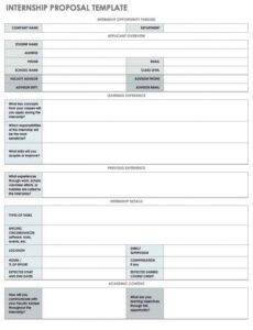 printable free job proposal templates  smartsheet creating a new job position proposal template pdf