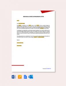 printable individual sports sponsorship letter template  google docs word individual athlete sponsorship proposal template example