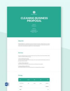 sample free cleaning proposal templates  word doc  google docs  apple proposal for cleaning services template word