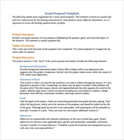 sample grant proposal template grant proposal template for small business
