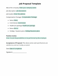 sample job proposal template compensation proposal salary proposal template example