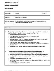 sch064  teaching assistant basic  woodborough primary school teaching assistant performance management template excel