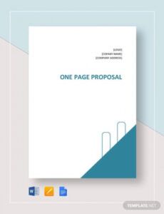 6 how to write a onepage proposals templates  pdf word  free &amp;amp; premium templates one page business proposal template pdf