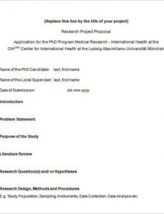 editable 16 research proposal templates  doc pdf excel one page research proposal template pdf