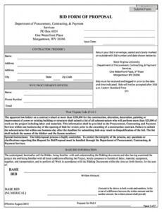 editable construction contract proposal template general contractor bid proposal template