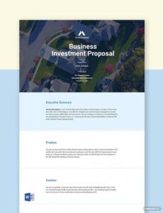 editable investment proposal template  google docs word apple pages pdf  template investment request for proposal template excel