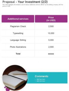 editable proposal for publishing nonfiction book proposal your investment one pager sample example one page book proposal template doc