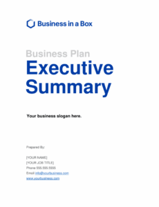 executive summary template  by businessinabox™ executive summary business proposal template excel