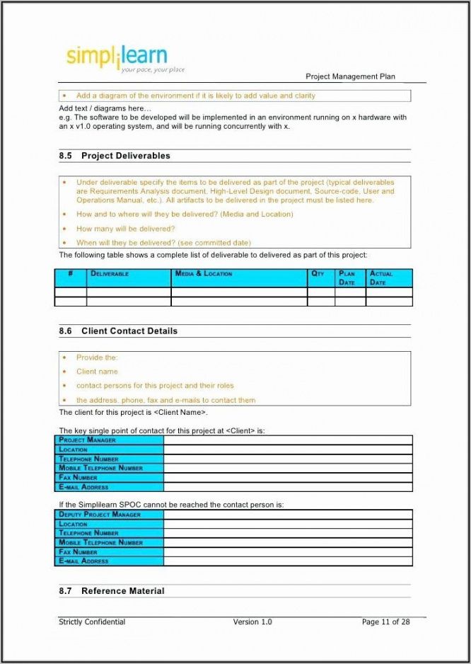 free construction project management report template  form  resume construction project management proposal template