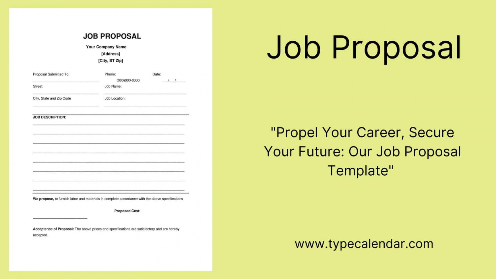 free printable job proposal templates word pdf construction cleaning new job position proposal template example