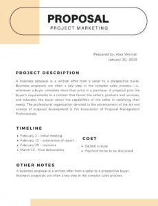 free printable project proposal template business proposal formal proposal template pdf