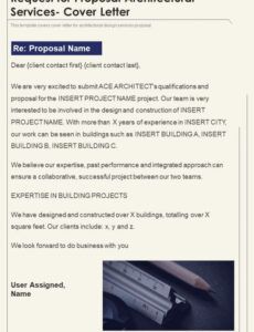 free request for proposal architectural services cover letter one pager architect request for proposal template word