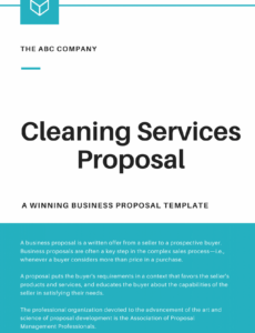 printable cleaning service proposal template commercial cleaning services contract proposal template pdf