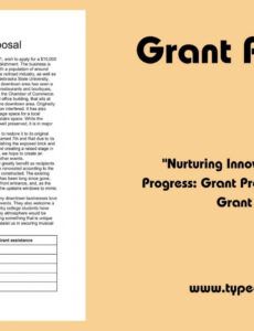 printable free printable grant proposal templates word pdf for nonprofit non profit organization proposal template example