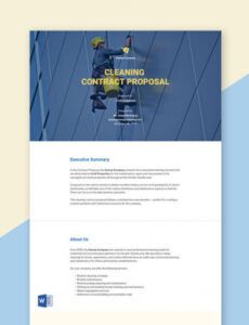 printable free sample cleaning contract proposal template  word  template commercial cleaning services contract proposal template excel