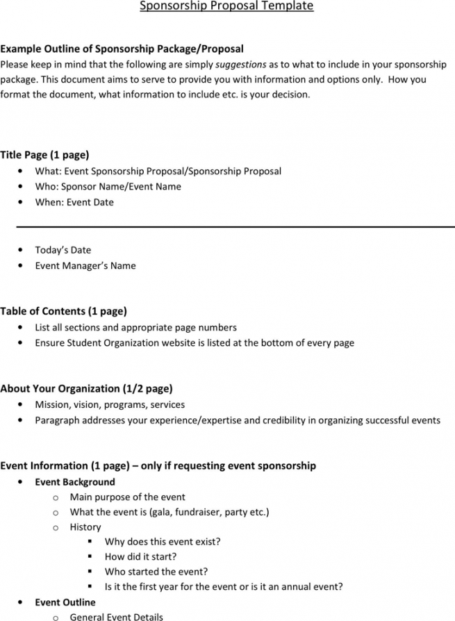 printable free sponsorship proposal template  pdf  58kb  3 pages one page sponsorship proposal template excel