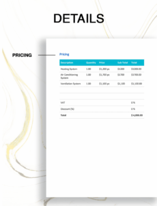 printable hvac proposal template in word pages google docs  download  template hvac bid hvac proposal template pdf