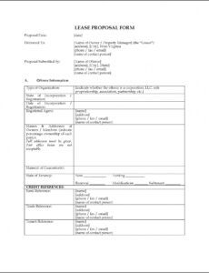 printable lease proposal template word proposal to lease commercial space template pdf