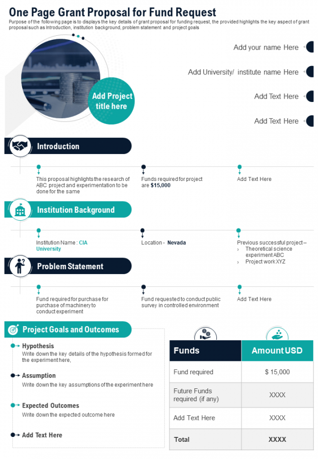 printable top 10 editable samples of research grant proposal templates one page grant proposal template example