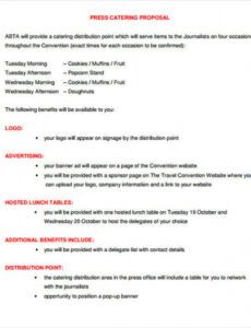 sample catering proposal template proposal for catering services template doc