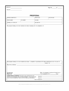 sample contractor proposal template  fill online printable fillable blank  pdffiller general contractor bid proposal template example