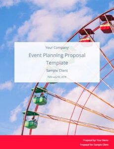 sample event planning proposal template and sample  bidsketch event planning event proposal template pdf