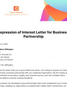 sample expression of interest letter for business partnership template  edit online &amp;amp; download example expression of interest proposal template doc