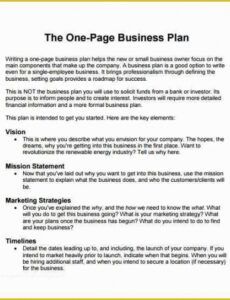 sample one page business plan template free of 10 e page strategic plan templates pdf one page business proposal template pdf