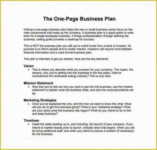 sample one page business plan template free of 10 e page strategic plan templates pdf one page business proposal template pdf