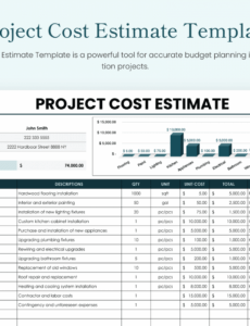 sample project cost estimate template in excel google sheets  download indirect cost rate proposal template pdf