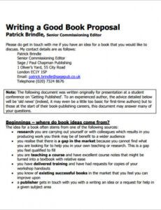 sample writing proposal template  21 free word excel pdf format download one page book proposal template word