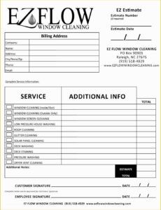 Blank Office Cleaning Proposal Template Excel Sample