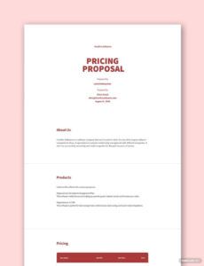 Blank Service Fee Proposal Template Doc