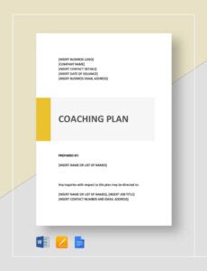 Blank Sports Coaching Proposal Template Word Sample