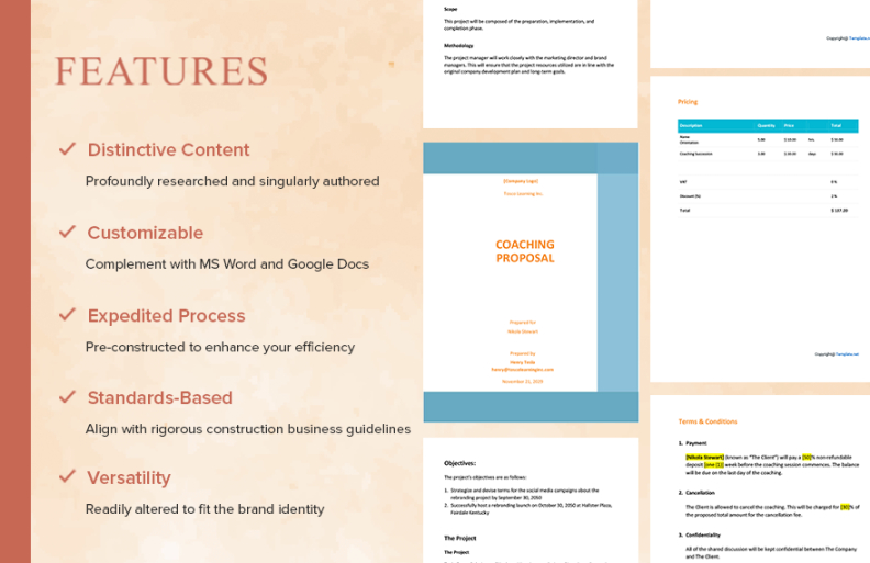 Blank Sports Coaching Proposal Template