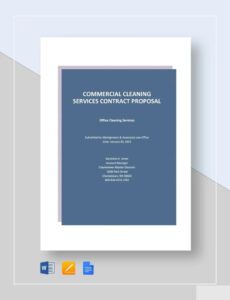 Custom Commercial Cleaning Business Proposal Template Excel Sample