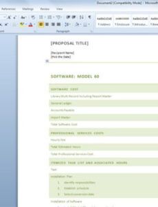 Custom Software Pricing Proposal Template