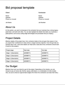 Custom Technical And Commercial Proposal Template Doc Sample