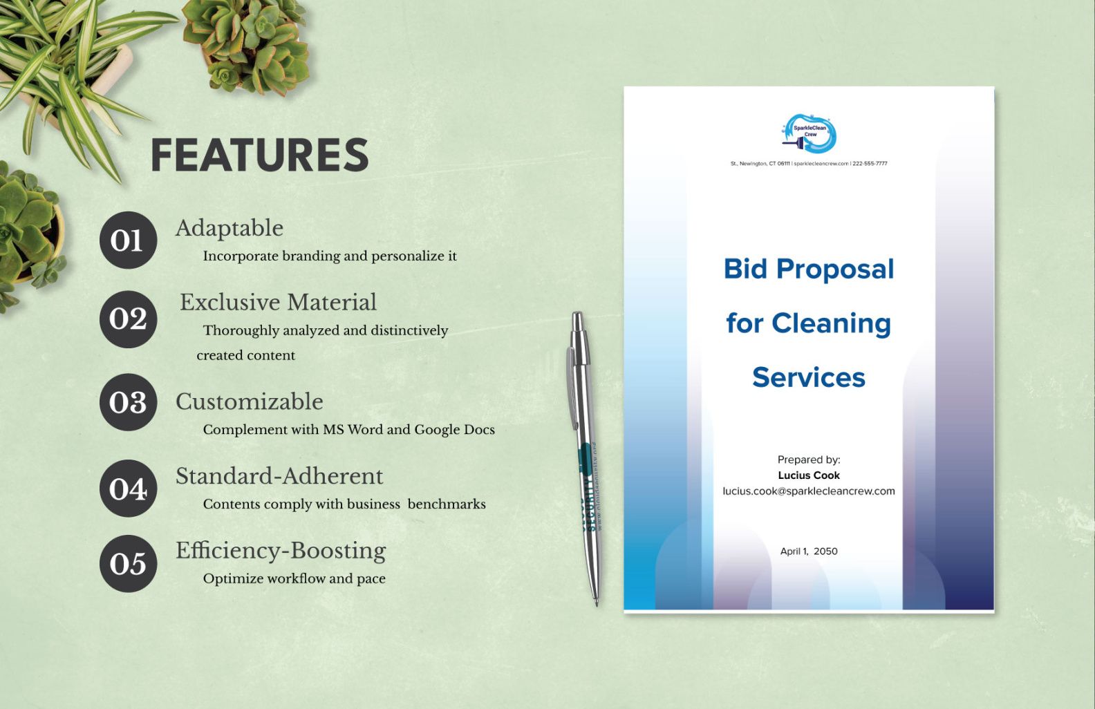 Editable Cleaning Bid Proposal Template